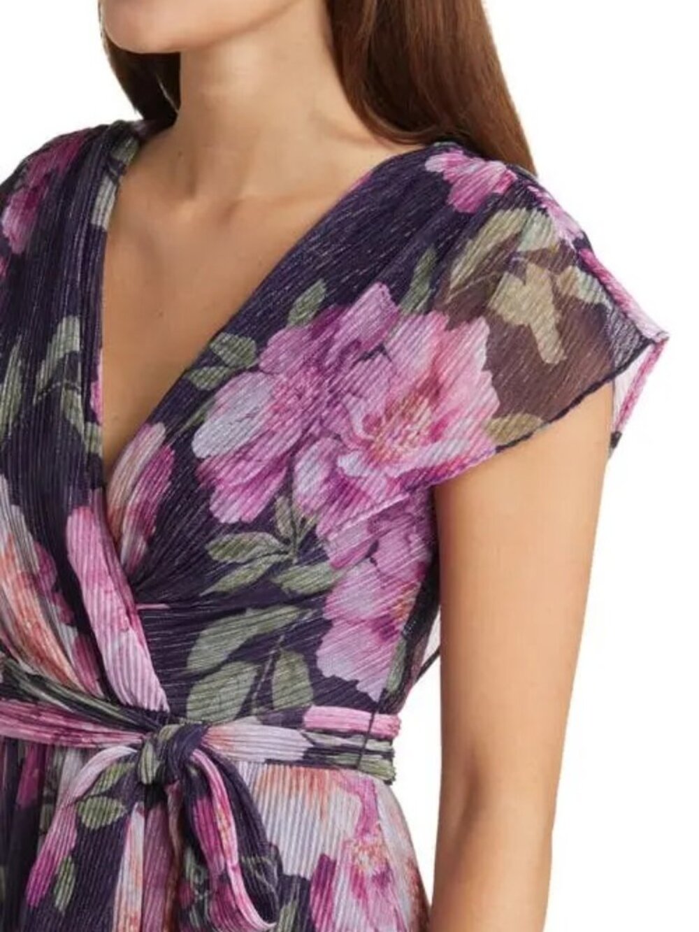 NWOT Eliza J Floral Tie Waist Chiffon Maxi Dress - Wedding Guest